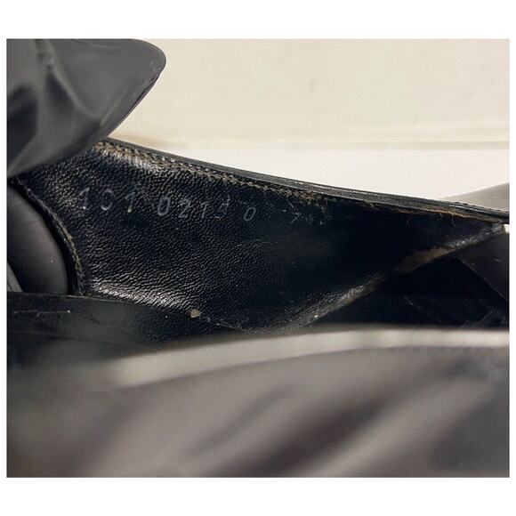 Authentic Vintage Gucci Slingback Black Open Toe Heels Size 7.5 Women’s - Picture 7 of 9
